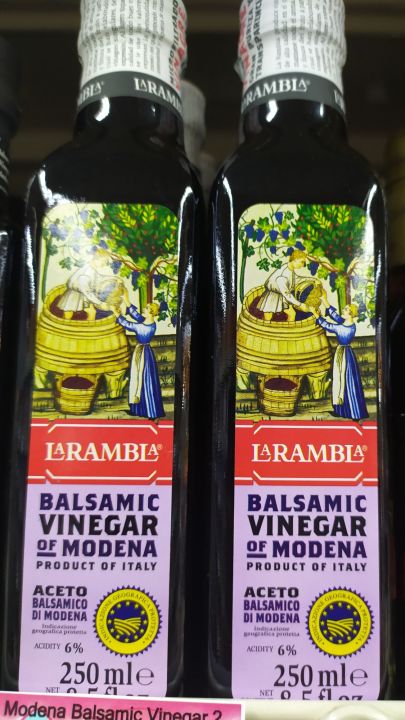 LARAMBLA BALSAMIC VINEGA  ลาแรมบลา น้ำส้มสายชูหมักองุ่น250ml(*1ขวด)