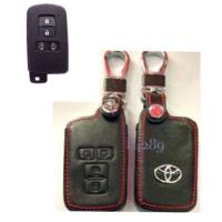 ซองหนังหุ้มกุญแจรีโมทสำหรับรถยนต์ โตโยต้า  TOYOTA SIENTA "VELLFIRE "ALPHARD " ESQUIRE "แบบ SMART KEY 4 ปุ่มกด