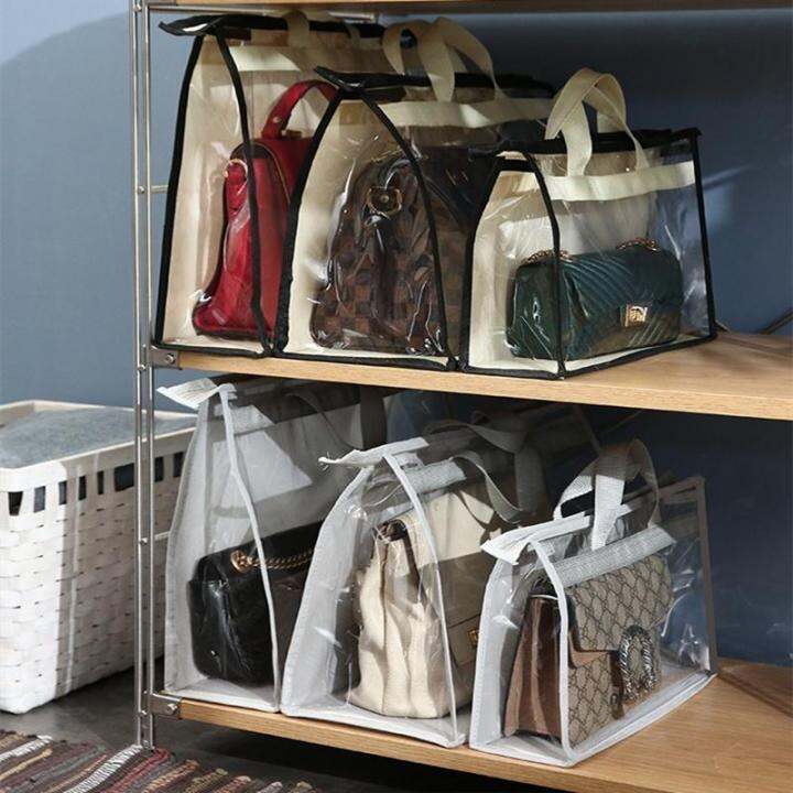 Handbag Transparent DustProof Bag Organizer Home Storage And