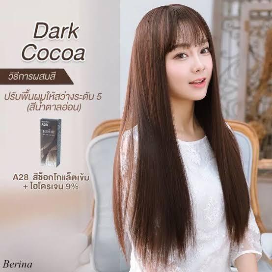 ครีมย้อมผม-เบอริน่า-a28-สีช็อคโกแลต-ปิดหงอก-ปิดผมขาว