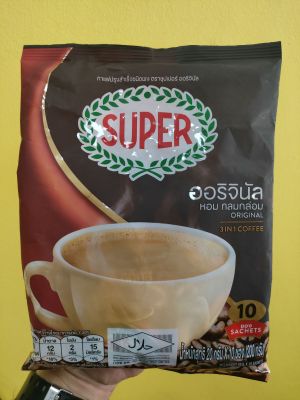 [แพ็คเกจใหม่] กาแฟปรุงสำเร็จ ซุปเปอร์ คอฟฟี่มิกซ์ 20 กรัม 10 ซอง 3in1 (SUPER Coffee Mix)
