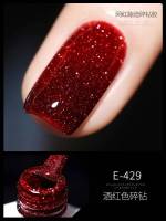 สีแฟลช แดงเข้มประกายสวยสดใส ของแท้#E-429 สินค้าพร้อมส่งจากไทย