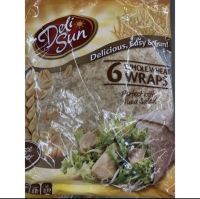 แผ่นแป้งสาลี รสธัญพืช ตรา เดลีซัน 360g. Whole Wheat Wraps ( Delisun Brand ) โฮลวีท แรพ