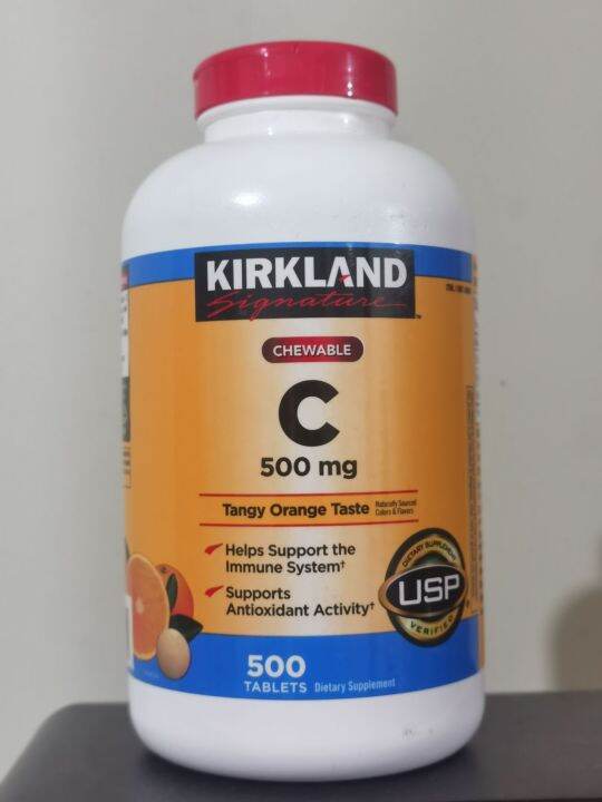 Kirkland vitamin C 500mg 500 tablet chewable sodium ascorbate ascorbic