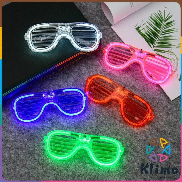 KLIMO LED Fluorescent Glasses Glow Cold Light Glasses Fashion Light Up