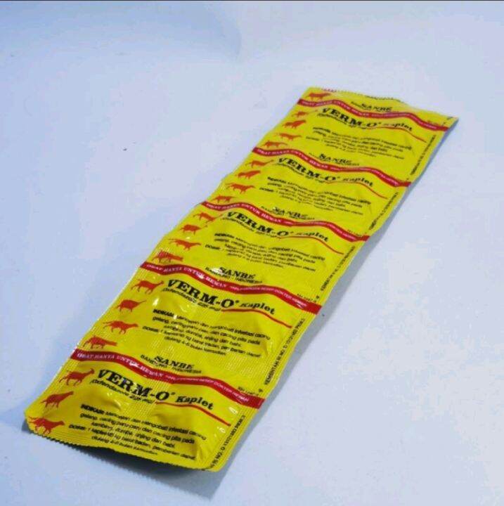 VERM O KAPLET (1 STRIP ISI 10 KAPLET) OBAT CACING Kambing Domba ...