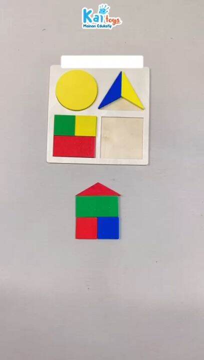 Geometric Shape Puzzle Board / Mainan Edukasi Anak Belajar Mengenal ...