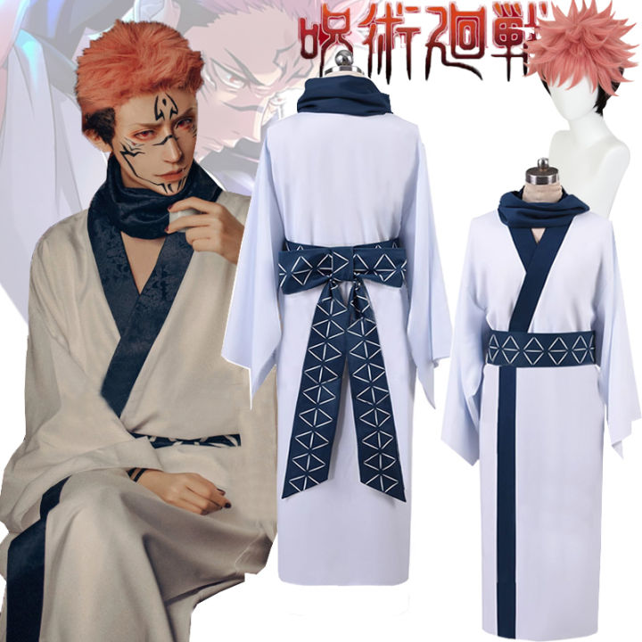 Anime Jujutsu Kaisen Ryomen Sukuna Cosplay Costume Full Set Kimono ...