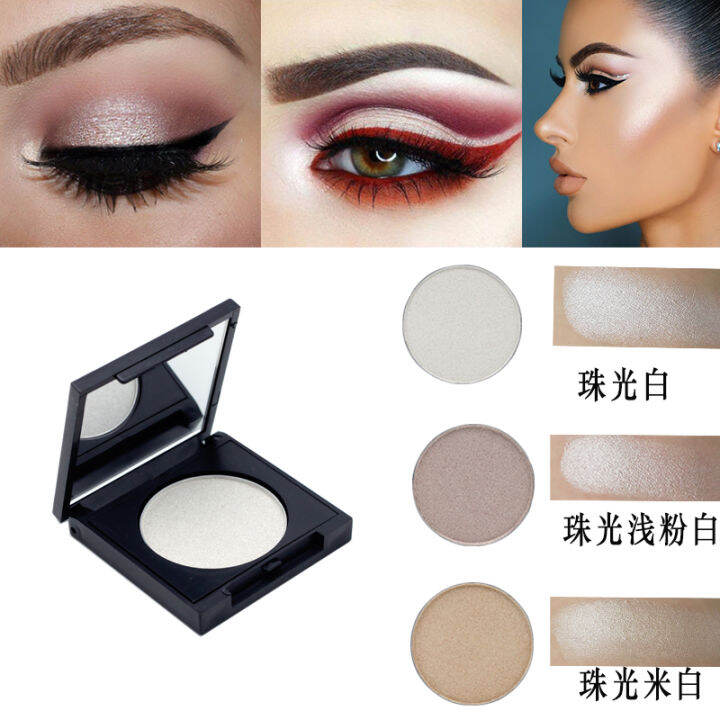 White Shimmer Eyeshadow Highlight Monochrome Crouching Silkworm Eye
