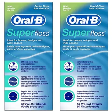 Buy Oral B Superfloss Dental Floss Pre-Cut Strands 50 pack Online