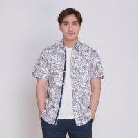 Manfair Shirt - Grey Forest เสื้อเชิ้ตแขนสั้นผ้า Cotton 100% (MF015)