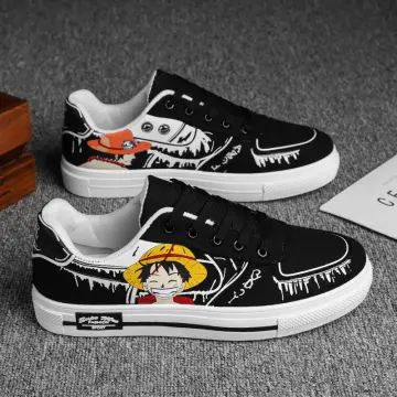 Vans x One Piece Sk8-Hi Orange & Black Skate Shoes | Zumiez