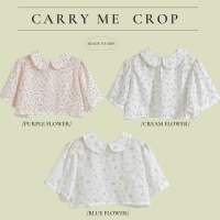 carryme-เสื้อครอปคอบัว/เสื้อเอวลอย/เสื้อsuumer?เสื้อคอบัว แขนพอง มีซิป ผ้าอัดยับ น่ารักใส่สบายค่ะ