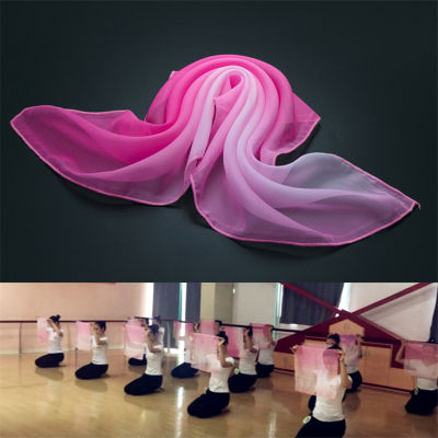 [Taobao]ผ้าโปร่งสำหรับเต้นรำระดับเก้า  ผ้าพันคอไล่ระดับสี  ดอกไม้ผ้าไหมสำหรับเต้นรำ