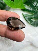 สโมคกี้พลอย ควอตซ์ Smoky Quartz PEAR Shape 16X23 มิลลิเมตร..(1 เม็ด) MM หนักรวม 16 กะรัต รูป สำหรับตัดสำเร็จ