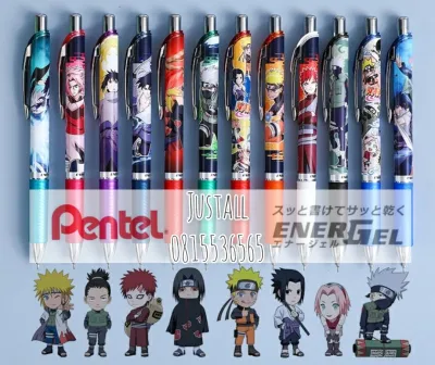 Naruto × Pentel Energel ==&gt;ปากกาเจลหมึกดำ 0.5mm ลายนารูโตะ (1 ด้าม)