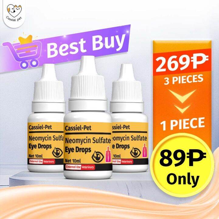 CASSIEL PET Pet Eye Drops for Cat and Dog Infection Eye cleaning