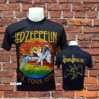 เสื้อวง LED ZEPPELIN วงร็อค ไม่มีตะเข็บข้าง คอฟิต ป้ายUS เสื้อวินเทจ เสื้อทัวร์ วงร็อคต่างประเทศ