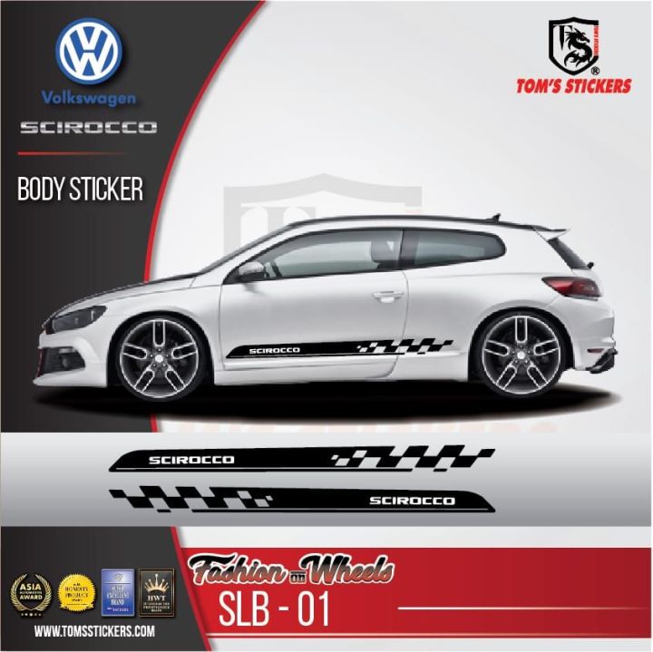 👍👍 VOLKSWAGEN SCIROCCO CAR BODY STICKER SET SLB - 01 | Lazada