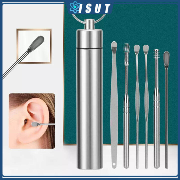 6 pcs/set Portable Ear Cleaner Set care ear cleaning Earpick Ear Wax
