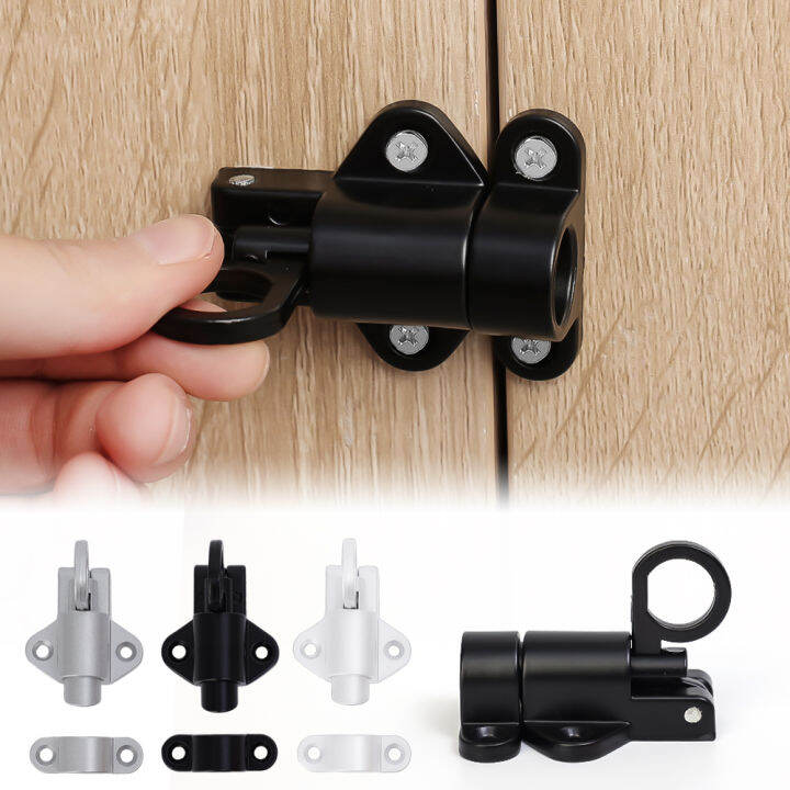 Aluminum Door Latch Lock Window Gate Security Pull Ring Spring Bounce