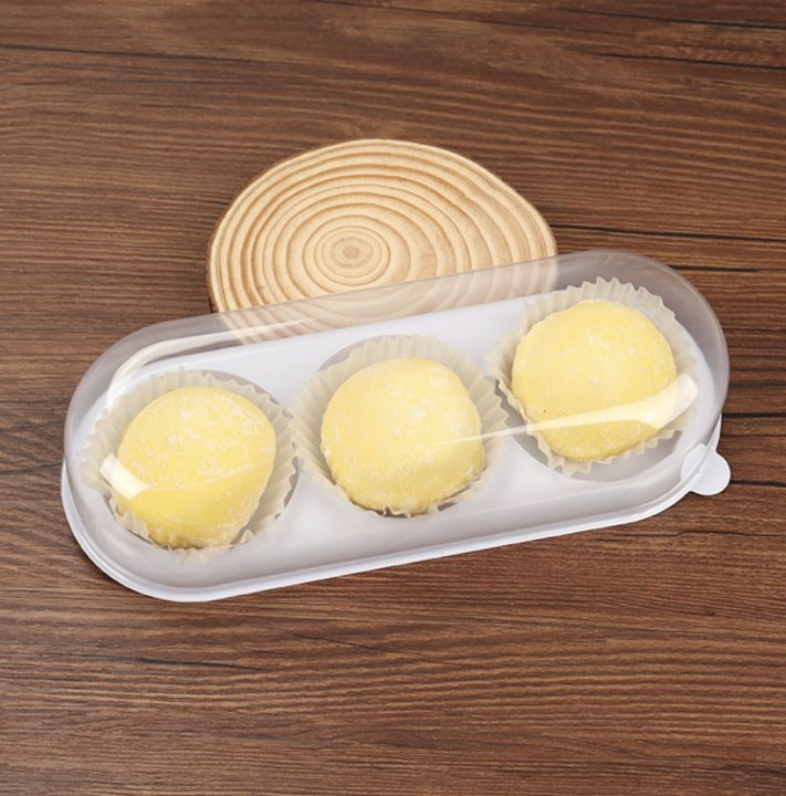 กล่องขนมไดฟูกุ-กล่องใส่ขนมโมจิ-แพ็คละ-10-ใบ-พร้อมฝาปิดใส