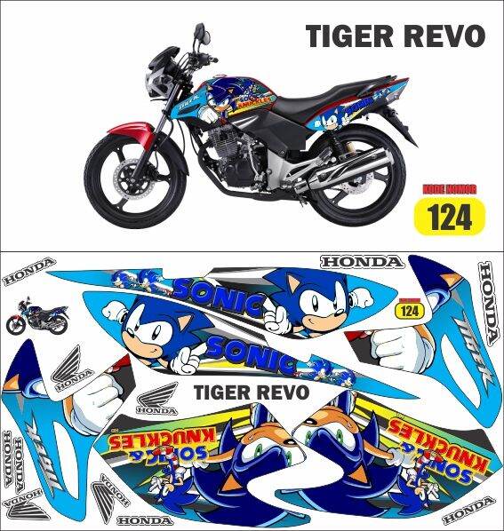 striping variasi Tiger revo kartun/ stiker motor Tiger revo kartun