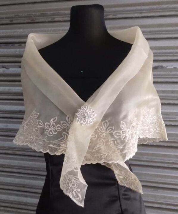 [SINGAPORE READY STOCK] Women’s Organza Shawl Filipiniana Lazada