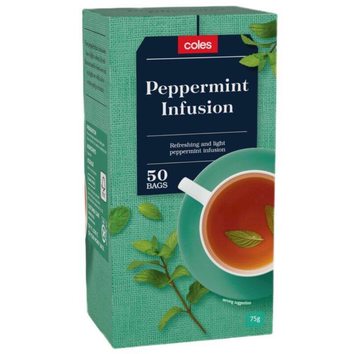 Coles Peppermint Infusion Tea 50 Teabags Lazada PH