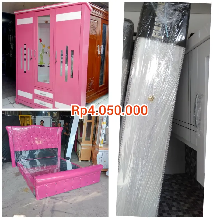 lemari pintu 3, divan jaguar, spring bed Lazada Indonesia