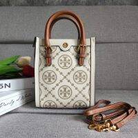 TORY BURCH T MONOGRAM EMBOSSED MINI TOTE