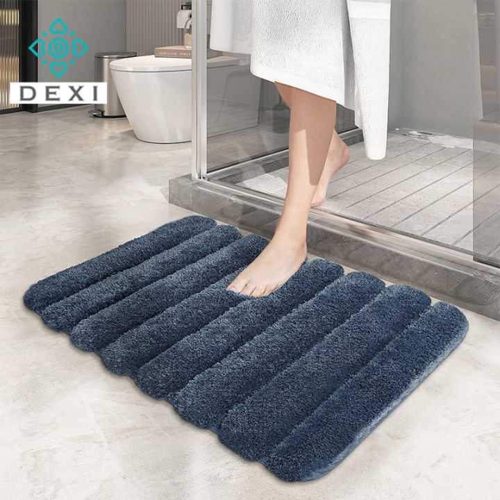 DEXI Toilet Rug Chenille Bathroom Mat Absorbent Quick Dry Soft Plush Carpet  Floor Decor Non-Slip Shower Pad Bath Mats - AliExpress