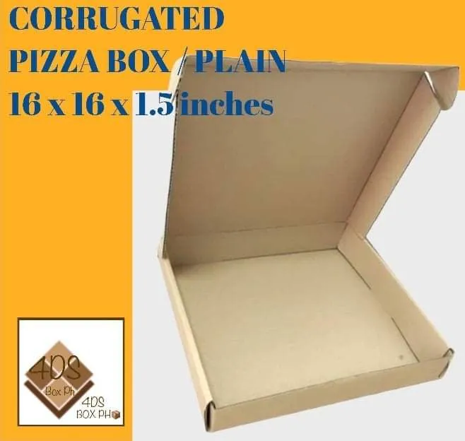 CORRUGATED PIZZA BOX / PLAIN / 16inches / 50pcs | Lazada PH