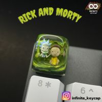 คีแคป rick and morty คีแคปแฮนด์เมด artisan keycap  ปุ่มคีย์บอร์ด ริคแอนด์มอตี้ keycap