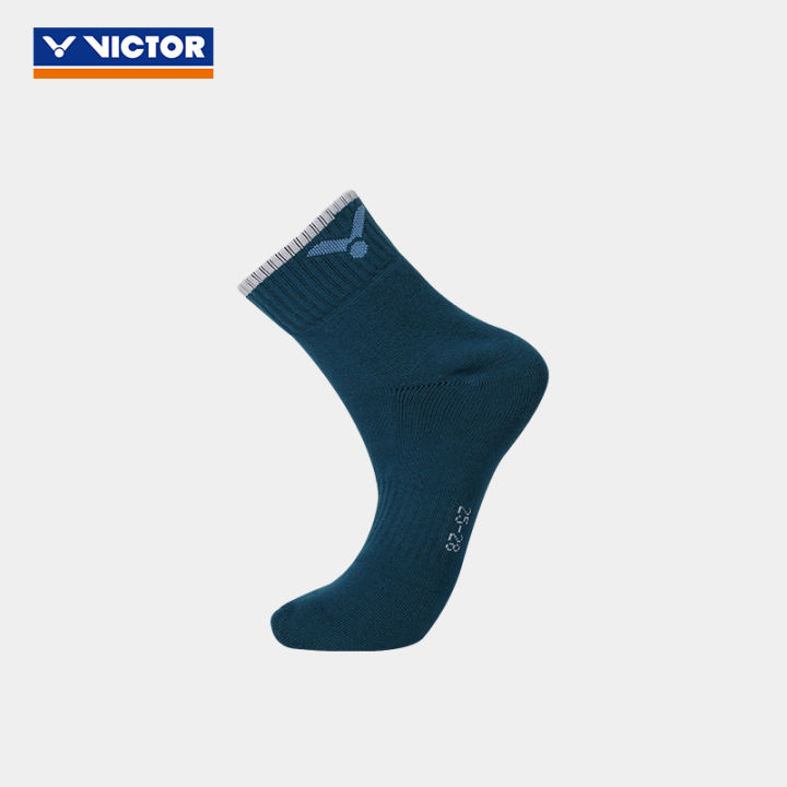 victor-victor-ถุงเท้ากีฬาแบดมินตัน-sk195ชายหญิงระดับเหนือข้อเท้าเพิ่มความหนาใส่สบายทนต่อการเสียดสีผ้าฝ้ายระบายอากาศได้ดี