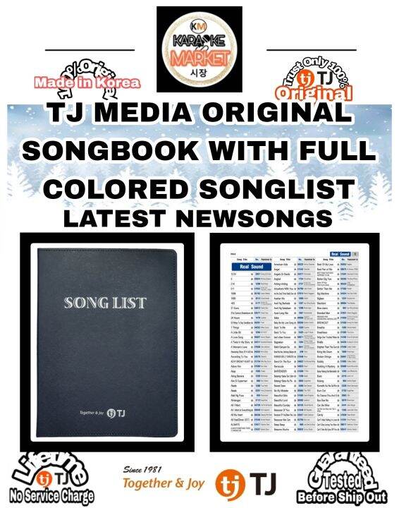 TJ Media Karaoke Player Original Songbook with Songlist Lazada PH