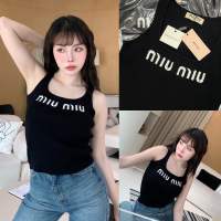 MUknit tank top ” เสื้อกล้ามผ้านิต แบรนด์ดัง คอลใหม่ ชนช็อป ปักโลโก้ที่อก