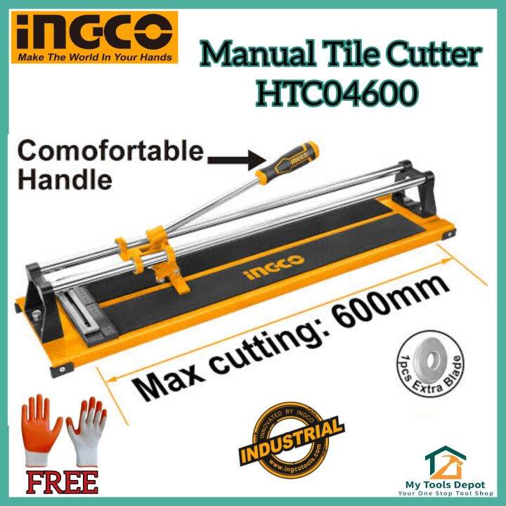 Ingco Original Manual Tile Cutter 600mm FREE Gloves | Lazada PH