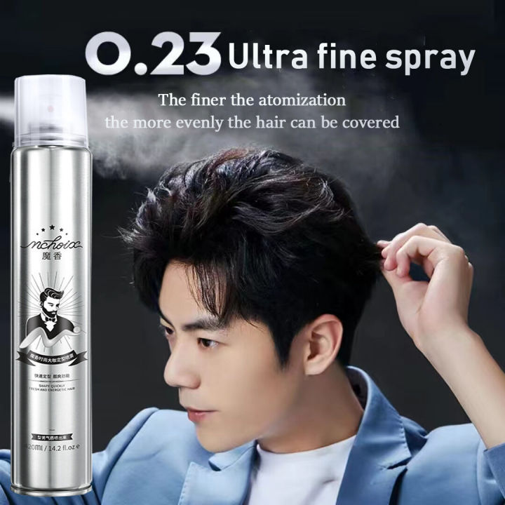 men hair gel Men's 420ML Long lasting Styling Spray Fast drying Styling  Spray Strong Hold Hairspray hairstyle design 48 hours long lasting hold hair  wax hair pomade Hair styling in 3Seconds | Lazada