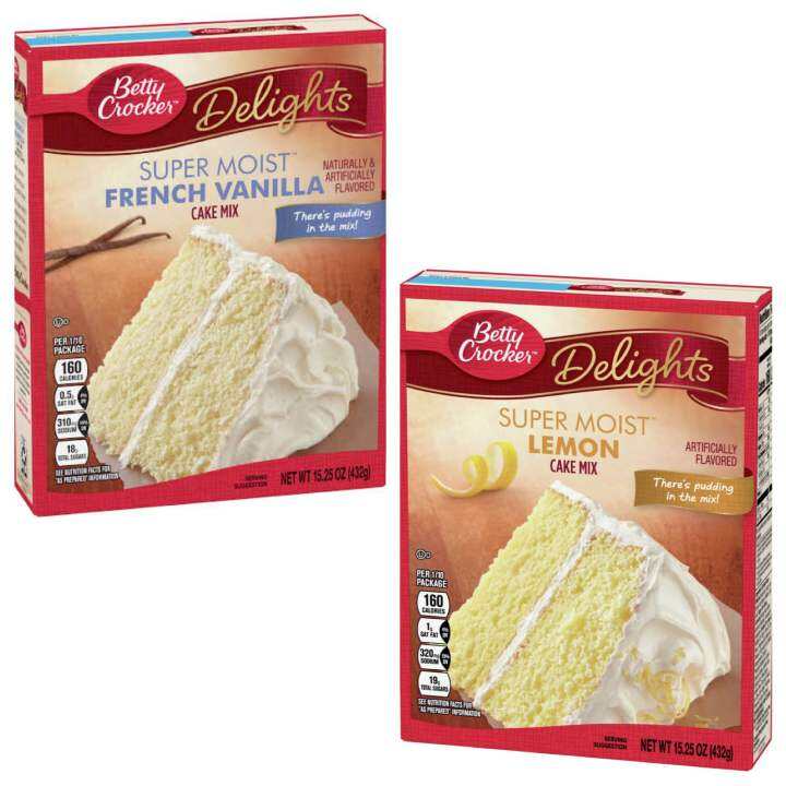 Betty Crocker Delights Super Moist French Vanillalemon Cake Mix 432g Lazada Ph 7402