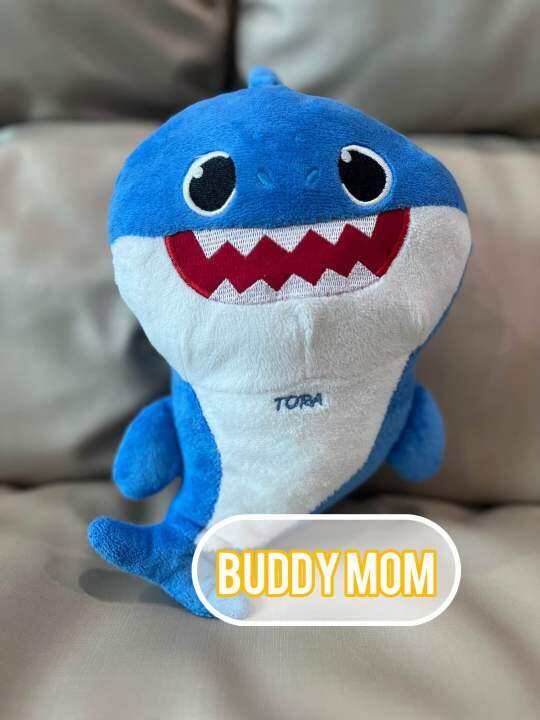[Buddy Mom]ตุ๊กตา Baby Shark มีเสียงและไฟถอดซักได้(เลยให้ปักชื่อเป็น