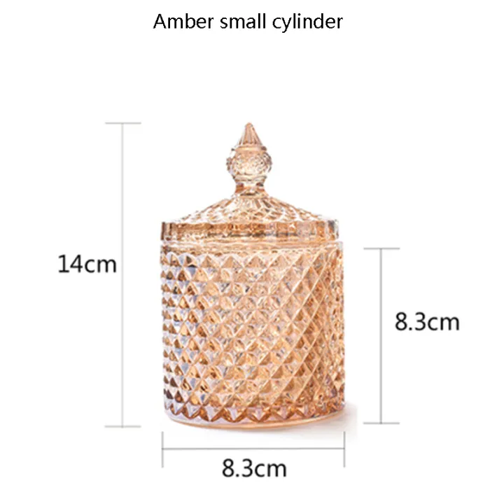 Crystal Glass Storage Canned Sugar Cans Diamond Candy Box Suger Jar ...