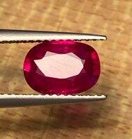 ทับทิมธรรมชาติ 1.91cts ผ่านการรับรอง HGT 8.81x6.30x3.1mm 1.91cts natural ruby HGT certified 8.81x6.30x3.1mm