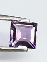 พลอยอเมทิสต์ธรรมชาติแท้ 100% ทรงสี่เหลี่ยม 6mm, 6mm Square shape 100% natural amethyst gemstone