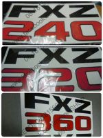 สติ๊กเกอร์ งานตัดคอมสะท้อนแสง คำว่า FXZ240 , FXZ320 , FXZ360 sticker ติดรถ แต่งรถ isuzu rocky อีซูซุ สติกเกอร์ สติกเกอ ติดรถบรรทุก รถสิบล้อ