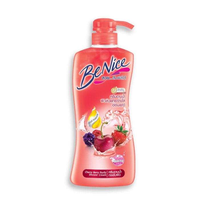 บีไนซ์ ครีมอาบน้ำ เชอร์รี่ เบอร์รี่ เพียวริฟาย ขนาด 450 มล.BeNice Liquid Soap Red 450 ml