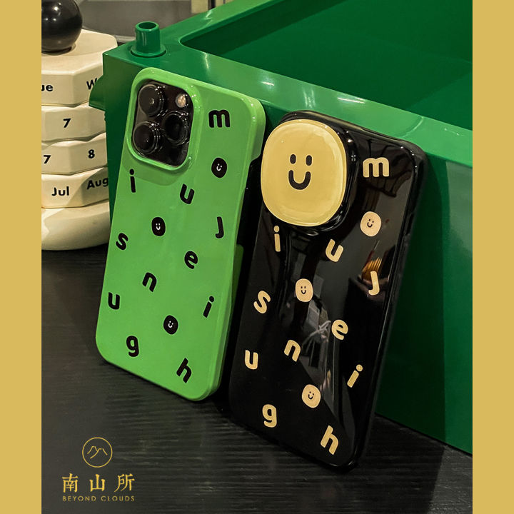 เคสมือถือแบบแข็งลายหน้ายิ้มแบบออริจินอลจาก-nanshan-สำหรับ-iphone1114promax-ins-ผิวเงาแบบนิ่มครึ่งแพ็ค12