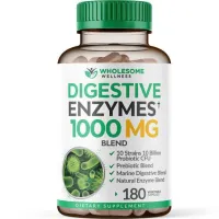 Wholesome wellness Digestive Enzymes 1000MG With Probiotics &amp; Prebiotics