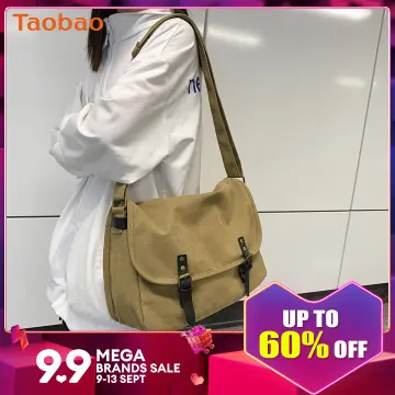 Cute Japanese Harajuku Canvas Casual Teenage School Bag Aesthetic Sweet  Messenger Bag Large Capacity New Women Shoulder Bag