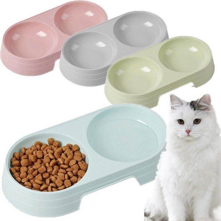 Pet Double Bowl Cat Water Bowl Plastic Cat Bowl Dog Bowl Dog Bowl Pet ...